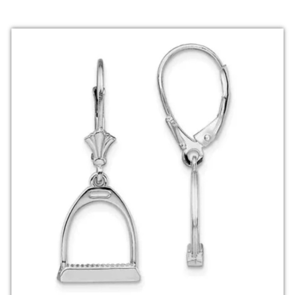 De-Ani Sterling Silver Polished 3D Small Stirrup Leverback Earrings NEW - Picture 1 of 3